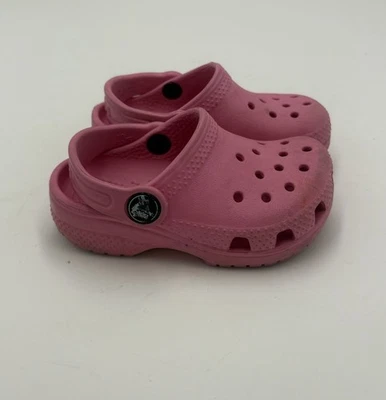 Zuecos sin cordones Crocs rosa 6C para niña pequeña Foto 1 de 4