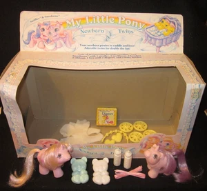 My Little Pony G1 Newborn Twins "Sniffles & Snookums Accessories Box" Incomplete - Picture 1 of 24