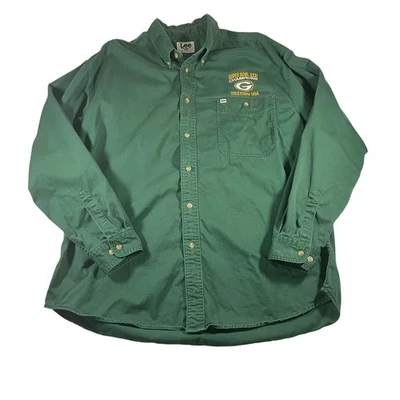 Camisa De Colección Años 90 Lee Sport Green Bay Packers Abotonada XL NFL Campeones Fútbol Foto 1 de 4