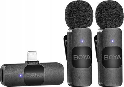 Boya By-v2 Mini Ansteckmikrofon f. Iphone Ios Lightning Clip-on 50m Reichw. - Bild 1 von 4