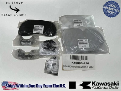 Juego de tablero de pasajeros cromado Kawasaki OEM 06-23 Vulcan 900 K46000-426 Foto 1 de 4