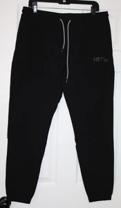 HSTL Made Brand Joggers Running Sweatpants Mens M Black NYLON  Spandex - Picture 1 of 5