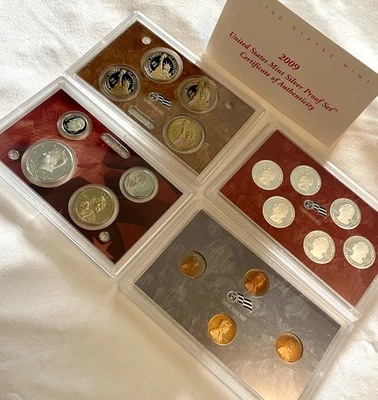 2009 S- United States Mint Silver Proof Set with OGP & COA 18 Coins - Image 1 of 4