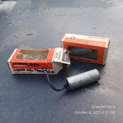 2 condensadores de encendido Delco Remy 1900272 NoS D-201 Indian Packard castaño rojizo NOS Foto 1 de 3