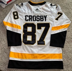 Brand New Stitched Crosby White Lrg Penguins Jersey - Picture 1 of 2