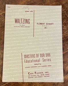 Partituras Waltzing Florent Schmitt Masters Of Our Day Carl Fischer 1941 - Imagen 1 de 3