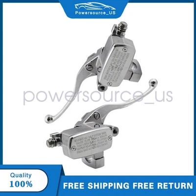 NOVO 2x Alavancas de Embreagem Cilindro Mestre de Freio Cromado ADEQUADO PARA Kawasaki Vulcan 1500 1600 - Imagem 1 de 4