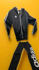 Adidas Set Jacket & Track Pants Bundle Black/White Size MT2 & Large - Picture 1 of 23