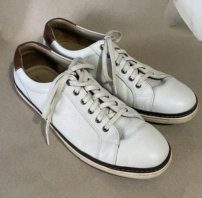 Johnston Murphy Casual Leather Upper Mens size 10M Walk Test WT 50 Off White - Image 1 of 4