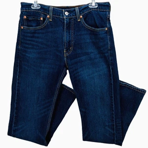 Jeans Levi’s 505 regular fit gamba dritta uomo 31x34 blu lavaggio scuro abbigliamento da lavoro - Foto 1 di 13