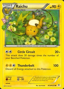 Raichu RC9/RC32 Generations: Strahlende Sammlung Pokémon Karte LP - Bild 1 von 2