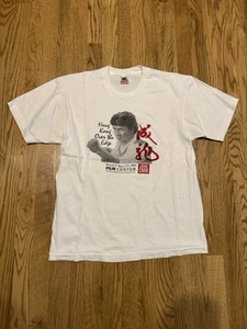 Vintage Jackie Chan Art Institute Chicago T Shirt Men's Size Large 1999 Vtg - Picture 1 of 6