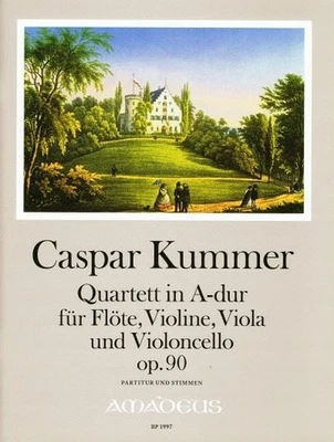 Quartet in A major op. 90 Kummer, Kaspar flute, violin, viola and cello score an - Image 1 of 2