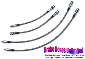 STAINLESS BRAKE HOSE SET Volkswagen Super Beetle, Autostick 1971 1972 1973 - Picture 1 of 1