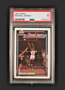 1992-93 Topps NBA Basketball Highlight 3 Michael Jordan PSA 7 Chicago Bulls