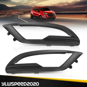 Front Bumper Fog Light Lamp Cover Bezel Left+Right Fits 2018-2021 Ford EcoSport - Picture 1 of 12