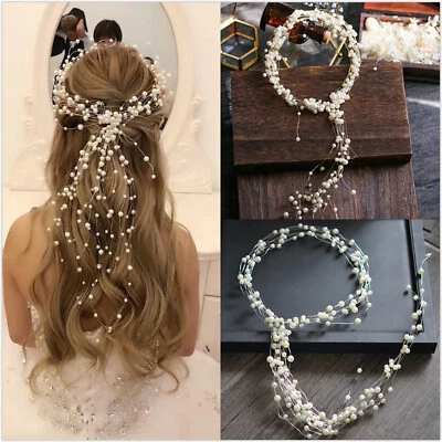 Braut Haarschmuck Haargesteck Dame Hochzeit Kopfschmuck Diadem Perlen