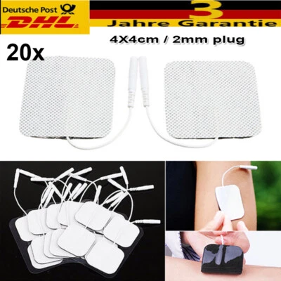BLINGBIN 20x TENS Elektroden Pads Selbstklebend für Massage EMS Reizstrom Gerät 4x4cm DE