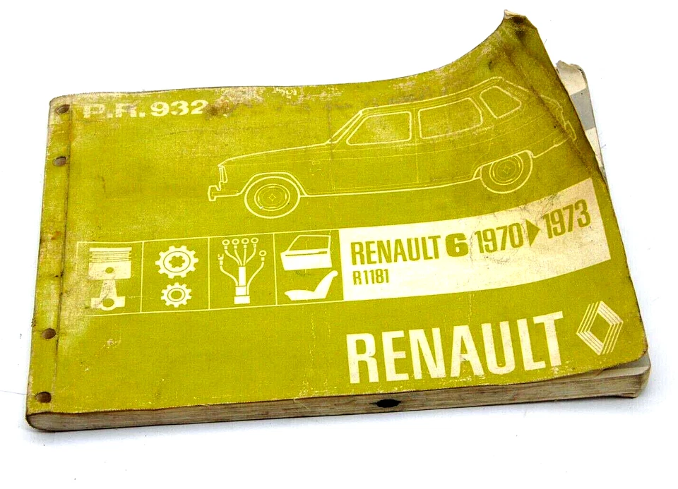 Taller Mantenimiento Propietario Manual Para Renault 6 1970-1973 R1181 P.R.932 - Imagen 1 de 4