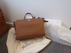BNWT MULBERRY IRIS FLAT STUD  TOP HANDLE BAG IN TEAK WITH DUSTBAG