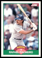 1989 Score Rookie & Traded 1T Rafael Palmeiro   Texas Rangers  Baseball Card