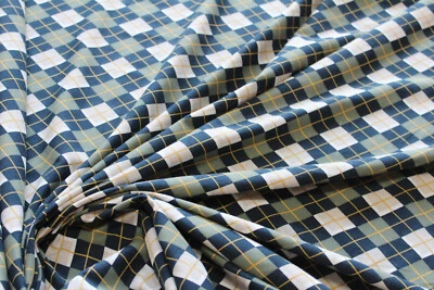 Jersey 4,40€/m² Singlejersey BIO-Baumwolle, Retro-Diagonalmuster XB17 - Bild 1 von 2