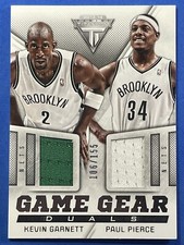 2013-14 Titanium Game Gear Dual Patch Kevin Garnett Paul Pierce 106/155 #7 Nets 