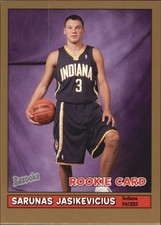 2005-06 Bazooka Gold Indiana Pacers Basketball Card #186 Sarunas Jasikevicius