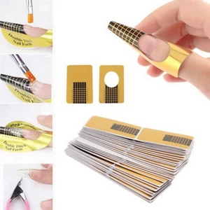 100Pcs Nail Art Tips Extension Forms Guide French DIY Tool Acrylic UV 'AP - Picture 1 of 12