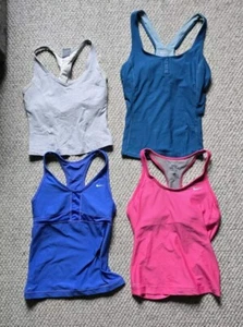 LOT Vintage Nike Y2K 90s Tennis Shelf bra Tanks Shirt Women's Medium - Picture 1 of 9