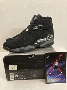 Nike Air Jordan VIII 8 2003 retro para hombre talla 13 negro plateado 305381-001 - Imagen 1 de 11