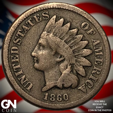 1860 Indian Head Cent Penny  Q7898 Cover