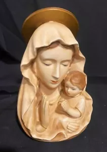 Vintage Virgin Mary Madonna with Baby Jesus Planter Figurine Sanmyro Japan - Picture 1 of 10