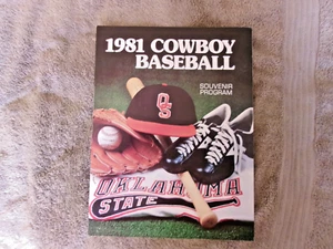 1981 Oklahoma State Baseball Program Gary Ward College Serie Mundial CWS OSU Anuncio - Imagen 1 de 4