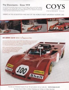 Rare 2006 Coy's 1971 Ferrari 312PB Sports Car Print-Ad /  Ragazzoni-Jacky Ickx - Picture 1 of 1