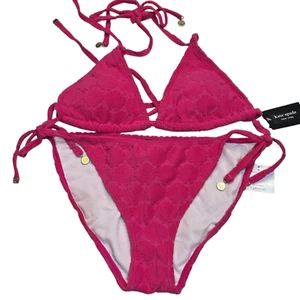Costume da bagno bikini donna Kate Spade rosa conchiglia taglia XL nuovo con etichetta - Foto 1 di 5