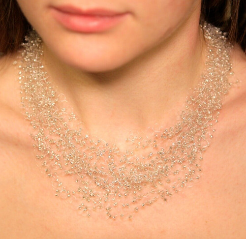 VETEMENTS Collana Perline Bianche Perla Gioielli Matrimonio Perline Inverno Choker Donna