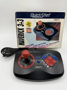 Maverick 3+3 Quick Shot 16 BIT 8ft Cable Controller For Sega Genesis & Megadrive - Picture 1 of 12