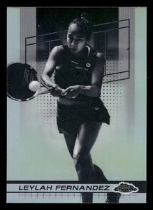 2024 Topps Chrome Tennis LEYLAH FERNANDEZ NEGATIVE REFRACTOR #123 - Picture 1 of 2