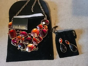 Joan Rivers HUGE Statement Necklace & Earrings Set Vintage - Picture 1 of 7