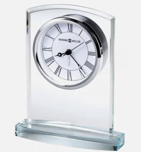 Howard Miller Talbot Table Clock 645824 Elegant Starphire Glass Modern Clock(Y10 - Picture 1 of 5