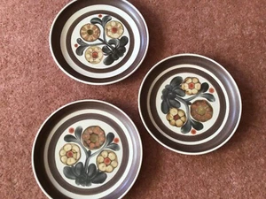 3 x Langley / Denby Mayflower Dessert Plates 22cm Wide Set - Picture 1 of 5