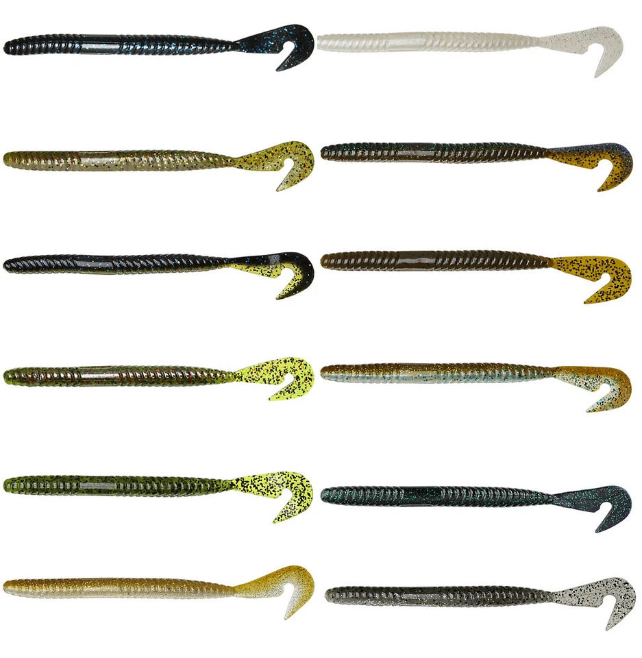 Quemador de jugador gusano plástico suave corte cola gusano 6 o 7 1/2 pulgadas bajo gusano suave Foto 1 de 1