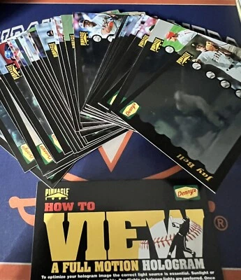 1996 Pinnacle Denny’s Hologram Baseball Complete 28 Card Set Frank Thomas Maddux - Image 1 of 4