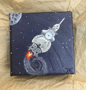 Rocket 6139"" SpacetronautArt reloj planetario arte - Imagen 1 de 9