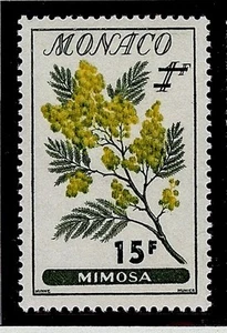 MONACO #440 MNH VF OG Flowers Mimosa 15F 1959 - Picture 1 of 2