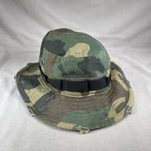 Dorfman Pacific Hut Herren Medium grün Woodland Camouflage Bucket Cap belüftet - Bild 1 von 10