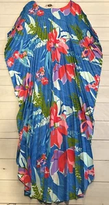 Vtg Two Potato Laguna Beach Hawaii Muumuu Caftan Mid Mod Beach Patio Pool Aloha - Picture 1 of 14