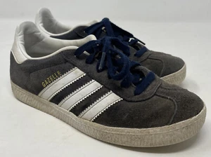 Jugendliche Kinder Adidas Gazelle Schuhe Größe 1,5 Wildleder grau weiß Ortholite SY2 035002 - Bild 1 von 15
