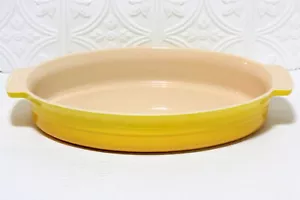 Le Creuset Auflaufform 10-42 oval Steinzeug Flamme gelb/beige Au Gratin - Bild 1 von 7